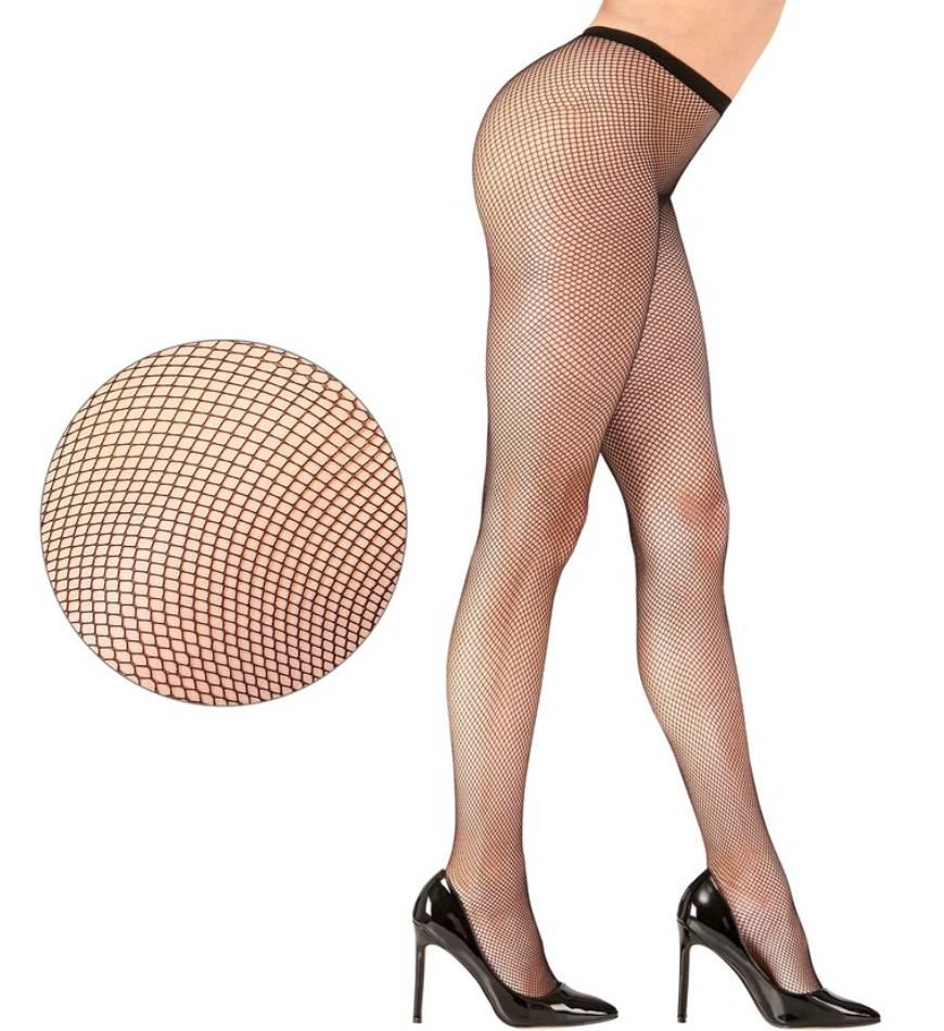 Black Fishnet Tights in std size by Widmann 4750 available from a collection here at Karnival Costumes online party shop