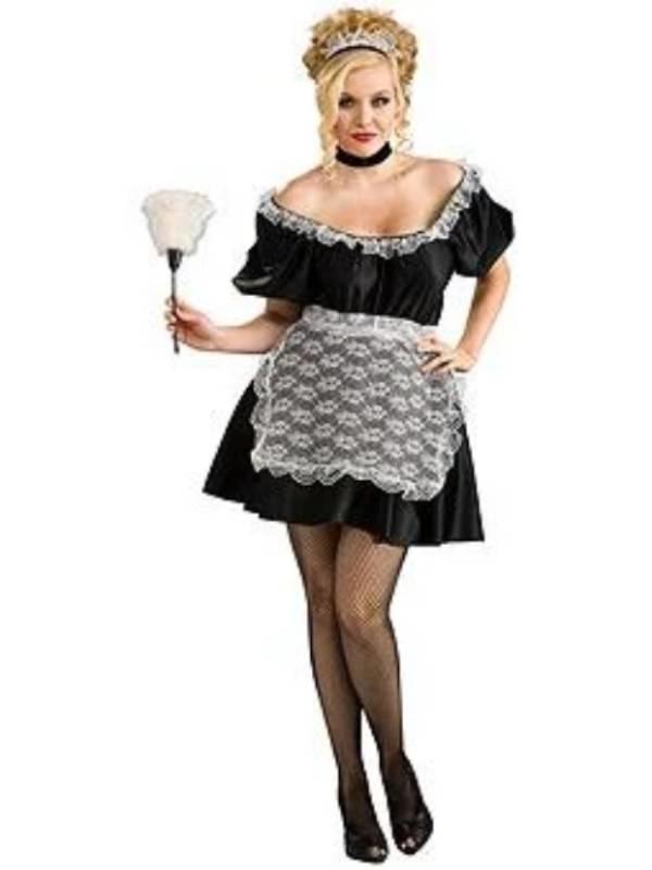 Deluxe French Maid Fancy Dress Costume in XL by Rubies 17209 available here at Karnival Costumes online party shop