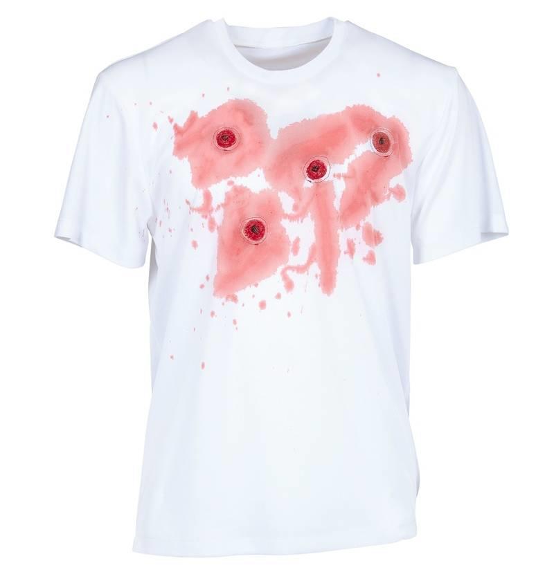 Adult Bullet Hole T-Shirt by Widmann 1130 available here at Karnival Costumes online party shop