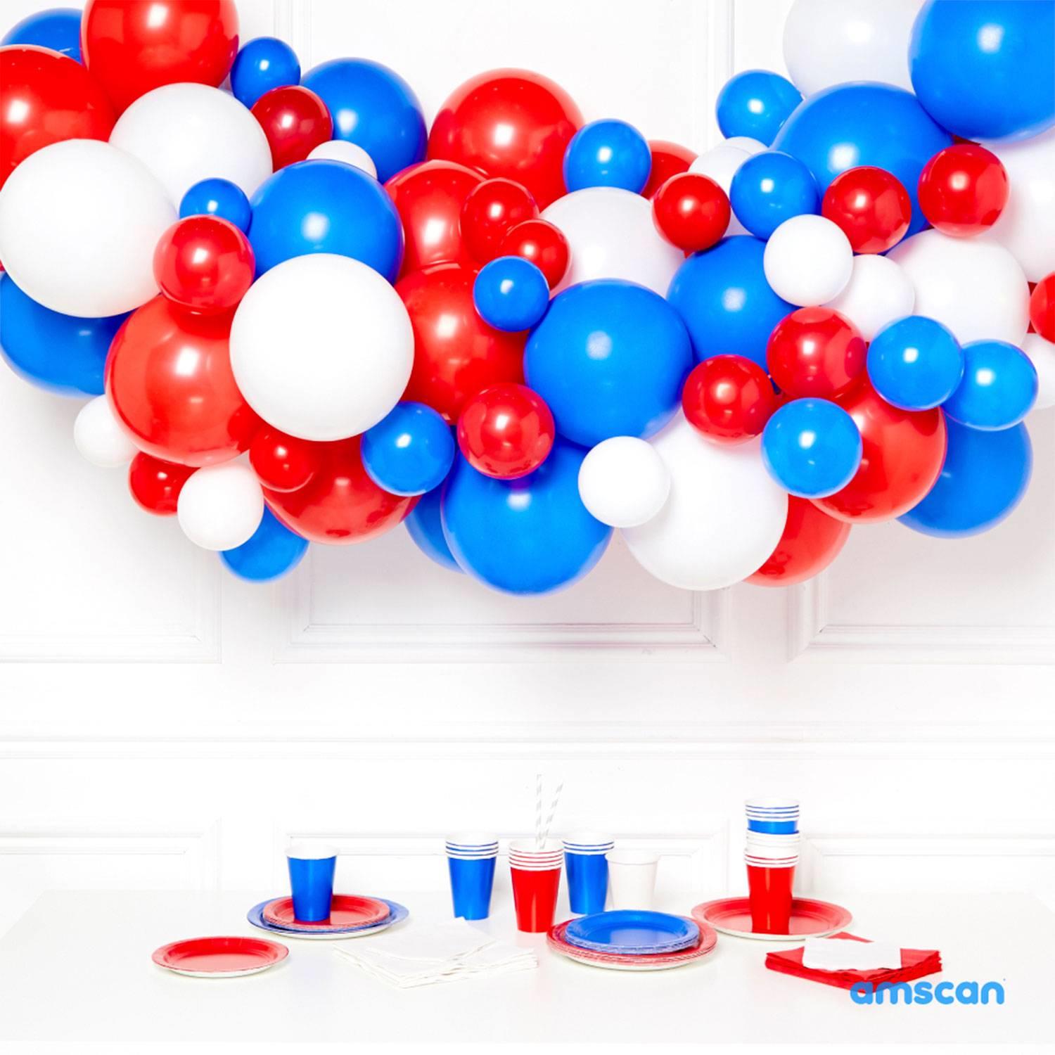 Red, White and Blue DIY Balloon Garland Kit by Amscan 9912380 available here at Karnival Costumes online party shop
