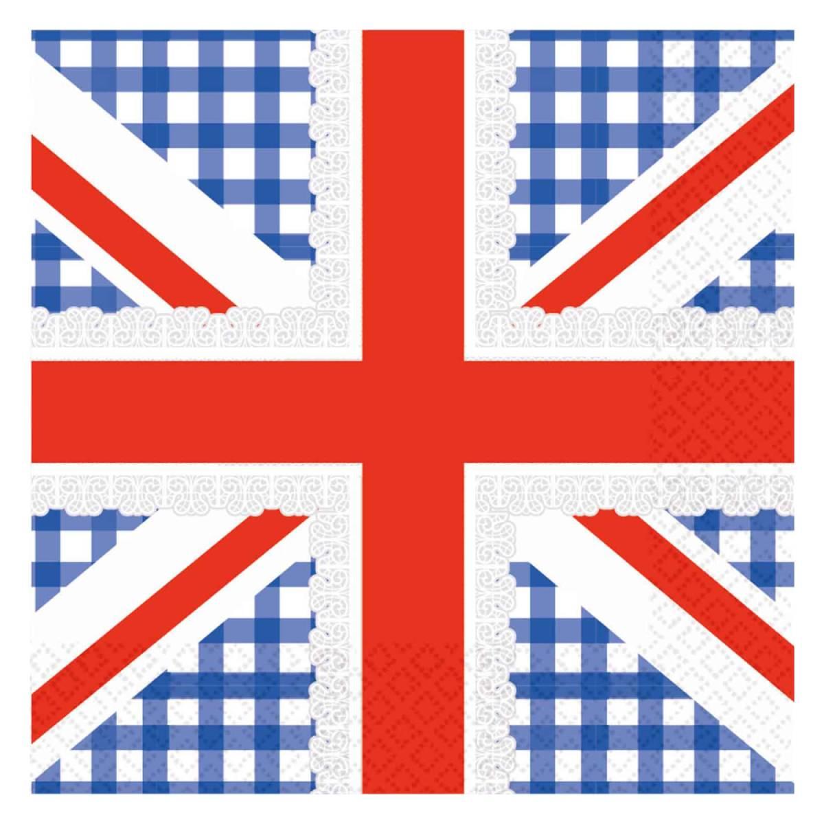 Day to Remember Union Jack Luncheon Napkins by Amscan 9913011 available here at Karnival Costumes online party shop