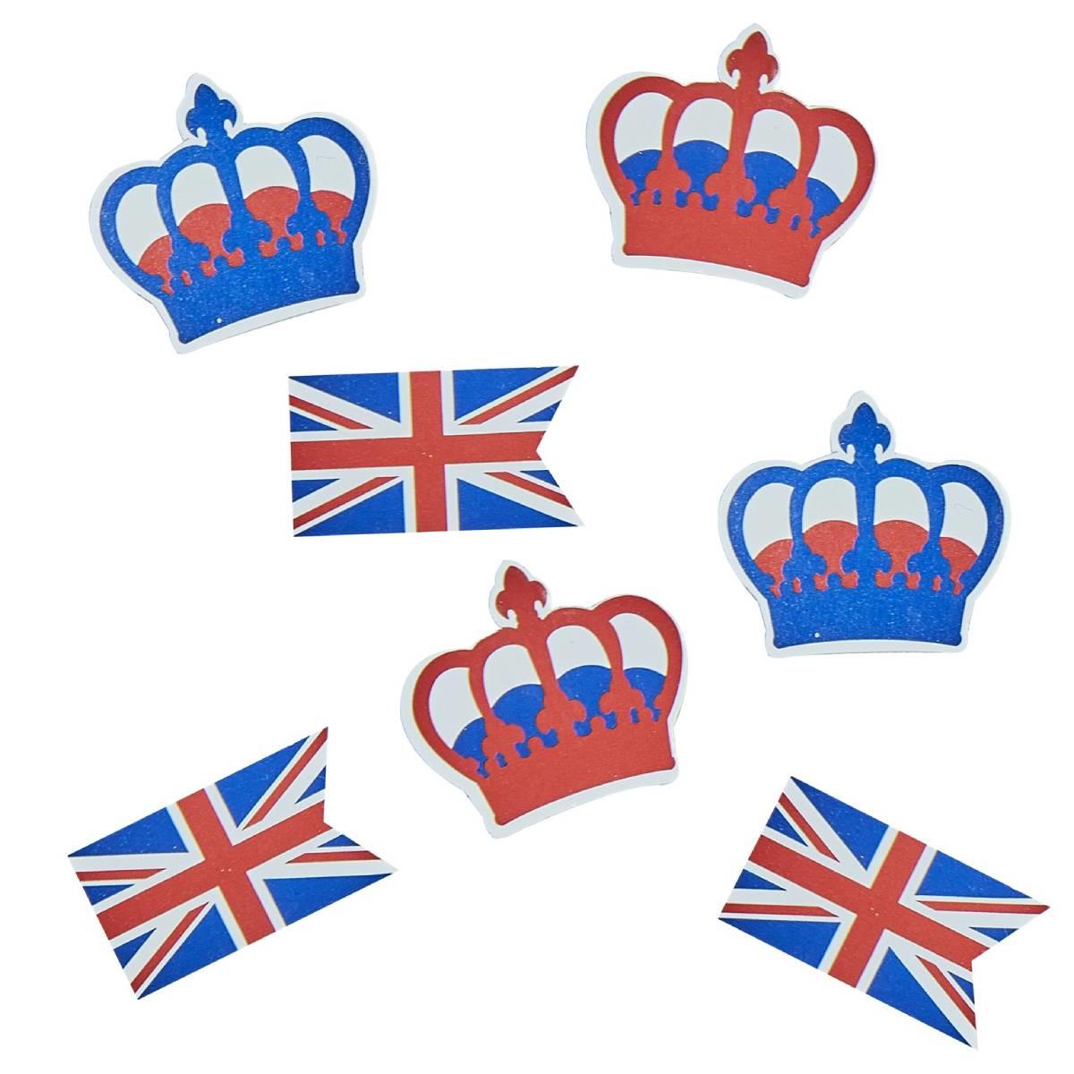 Royal Celebration Crown and Union Jack Eco-Confetti by Ginger Ray JBLE-106 available here at Karnival Costumes online party shop