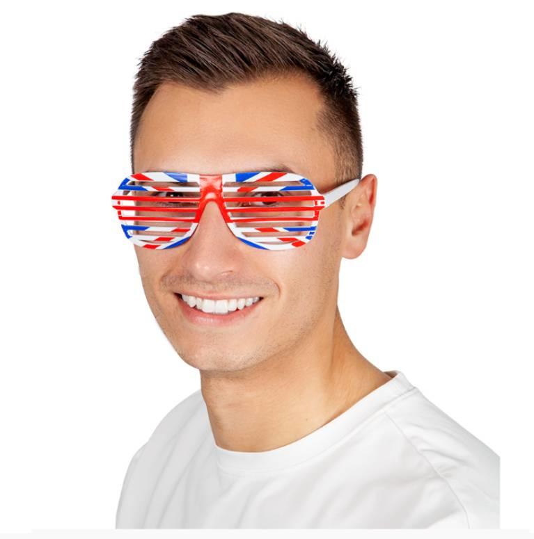 Great Britain Union Jack Shutter Glasses by Wicked AC-9159 available here at Karnival Costumes online party shop