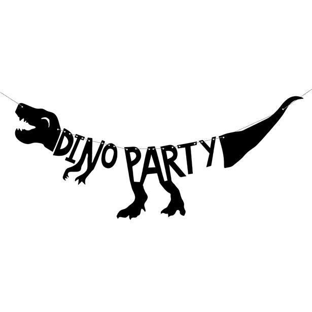 Dino Party Silhouette Dinosaur Party Banner GRL40 available here at Karnival Costumes online party shop