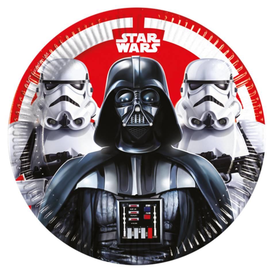 Star Wars 23cm Party Paper Plates pk8 53875 available here at Karnival Costumes online party shop
