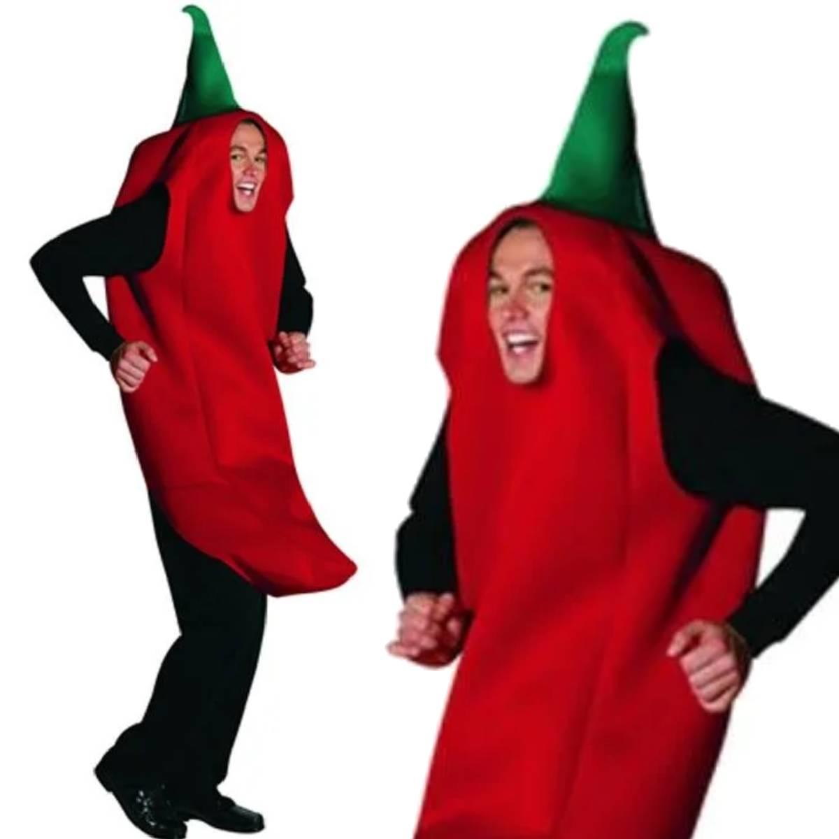 Adult funny Red Hot Chilli Pepper Costume by Rasta Imposta 7101 available in the UK here at Karnival Costumes online party shop