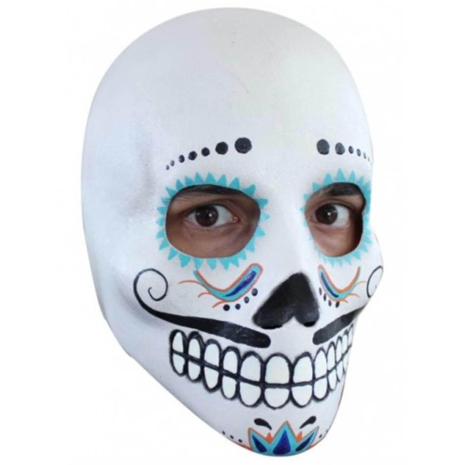 Deluxe Catrin Day of the Dead Gentleman's Face Mask by Ghoulish Productions 25042 available here at Karnival Costumes online party shop