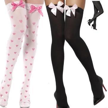 Valentine's Day pantyhose, stockings, thigh-highs and hold-ups. Great selection of costume and role-play hosiery. Great selection available here at Karnival Costumes online party shop.