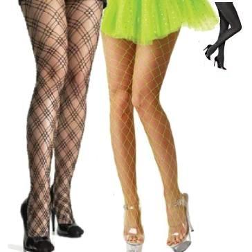 Fishnet stockings, thigh-highs, hold-ups and pantyhose tights in a range of colours and styles. Great selection available here at Karnival Costumes online party shop