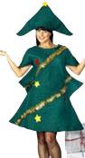 Adult Felt Christmas Tree costume by Smiffys 28265 available here at Karnival Costumes online party shop