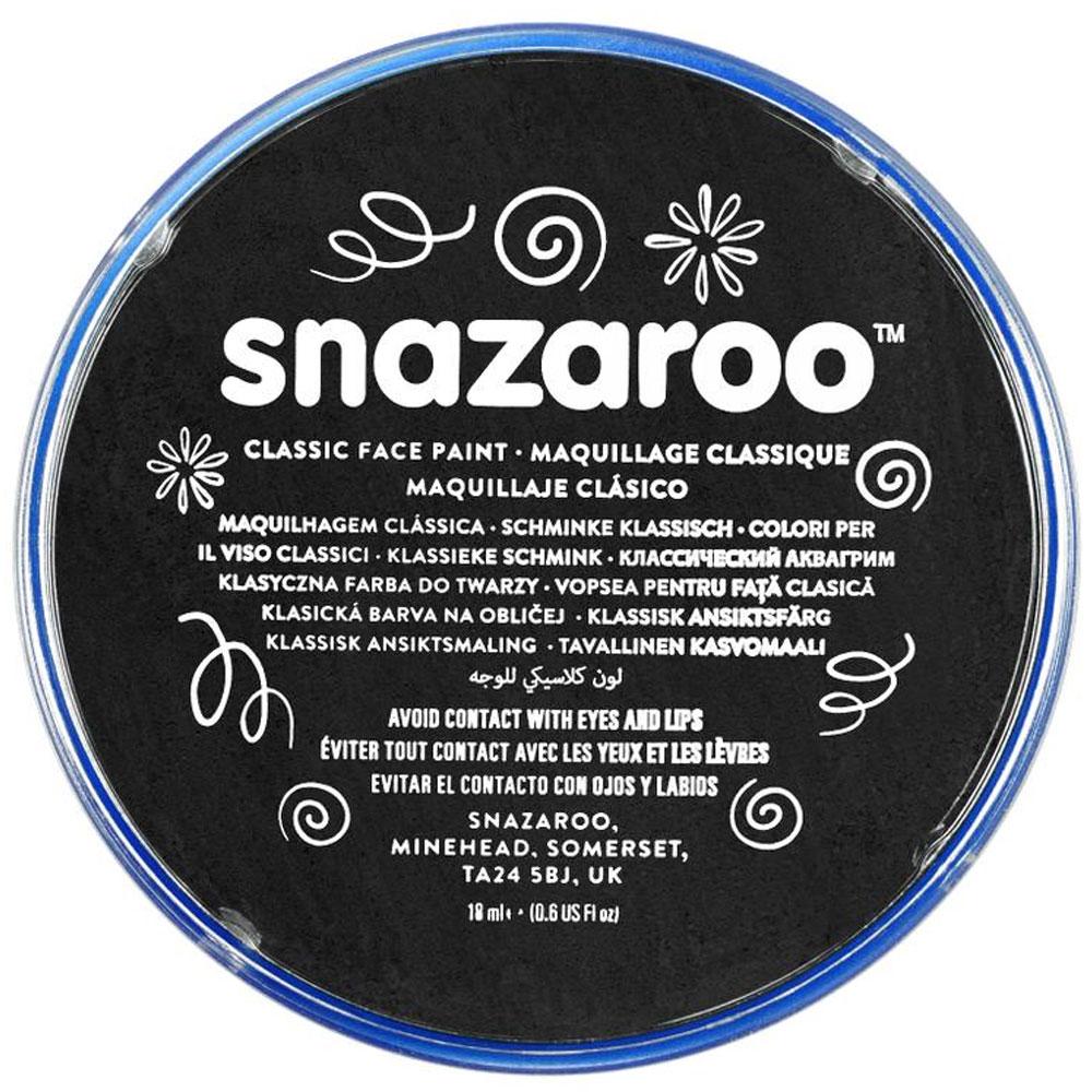 Black Face and Body Paint 18ml by Snazaroo 1118111 available here at Karnival Costumes online party shop