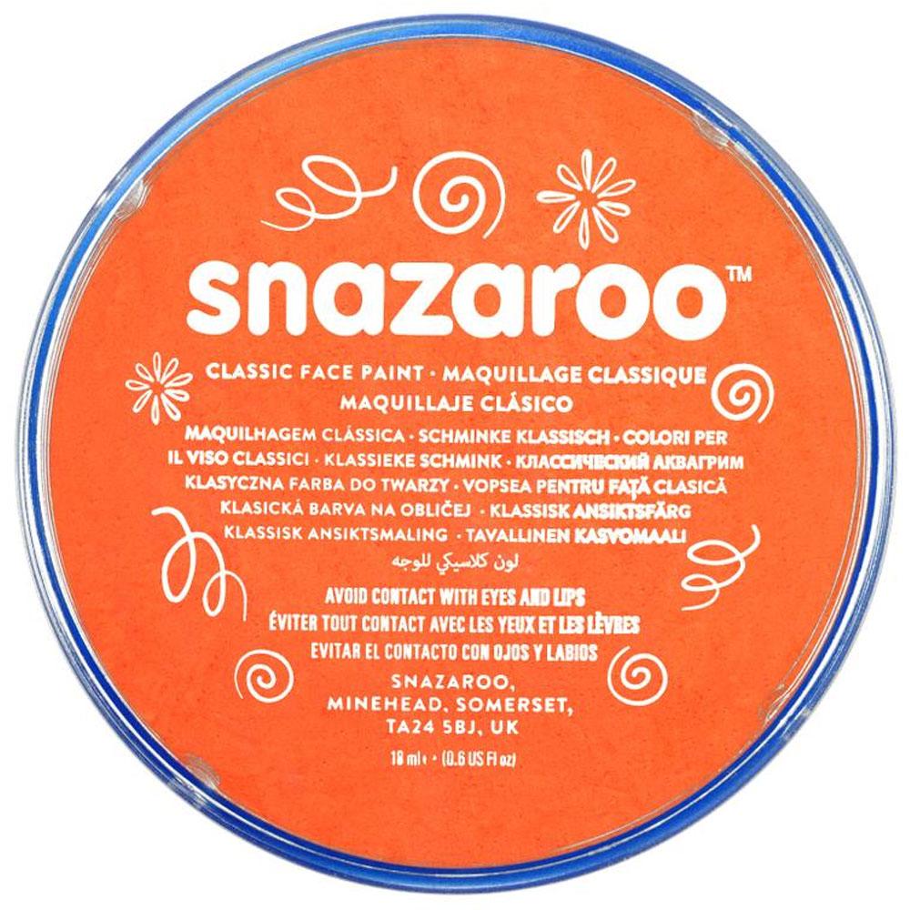 Orange Snazaroo Face and Body Paint 18ml 1118533 available here at Karnival Costumes online party shop