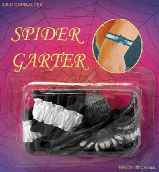 Halloween Spider Thigh Garter by Bristol Novelties BA1059 and available here at Karnival Costumes online party shop