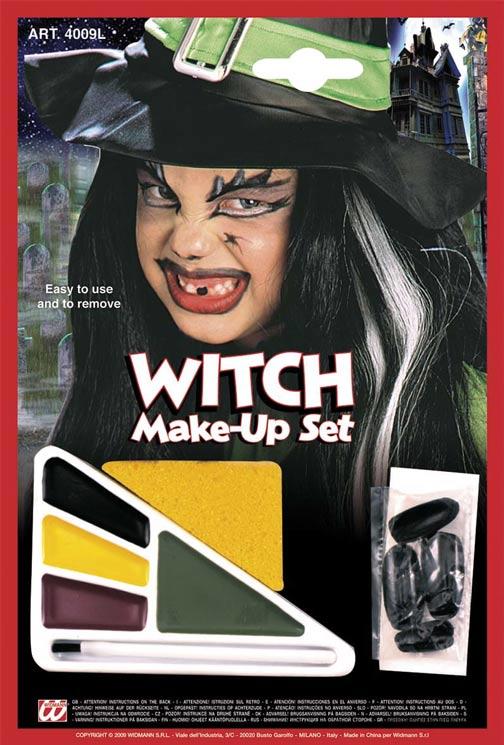 Witch Make-up Set with Black Finger Nails