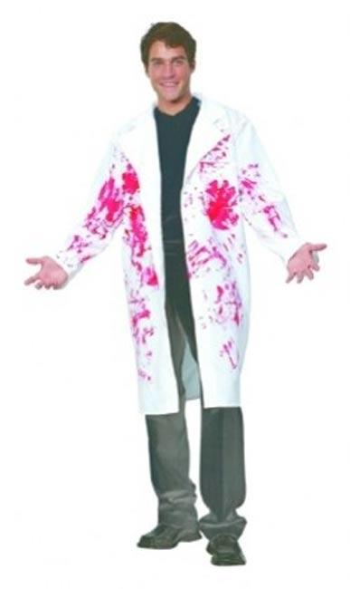 Blood Splattered Doctors Coat Fancy Dress Costume