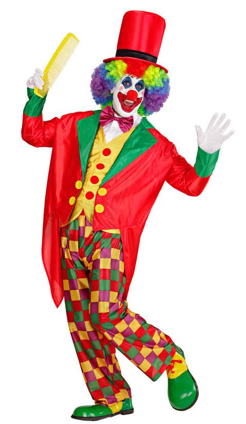 Adult Clown Costume by Widmann 3509 available here at Karnival Costumes online party shop