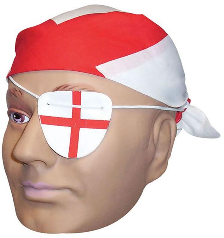 St George Bandana and Eye Patch by Bristol Novelties MD144 available here at Karnival Costumes online party shop