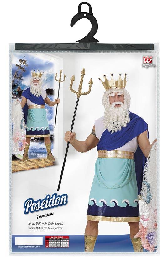 Olympian God Poseidon Adult Fancy Dress Costume by Widmann 7360 available here at Karnival Costumes online party shop