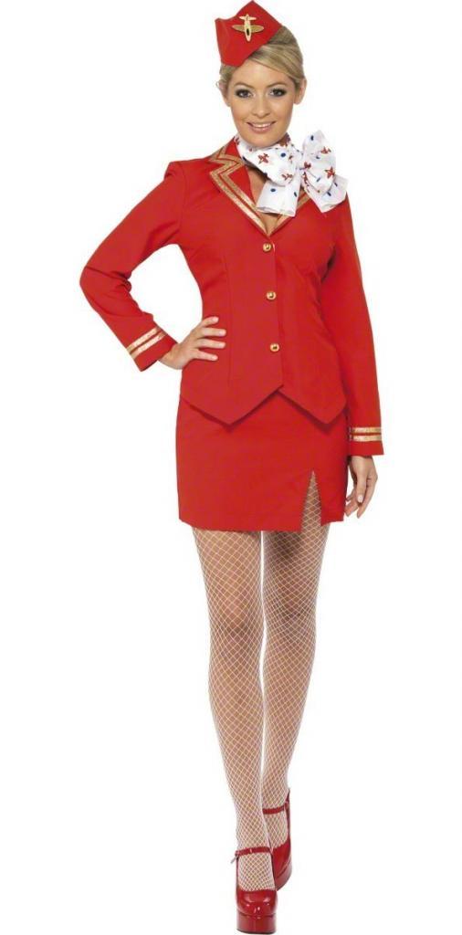 Trolley Doll Flight Hostess Fancy Dress Costume