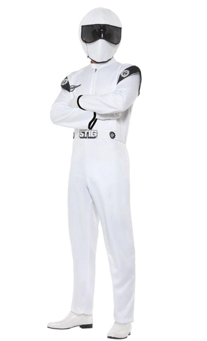 Top Gear's Stig Racing Driver Costume by Smiffy 42980 available here at Karnival Costumes online party shop. Fully licensed by BBC.