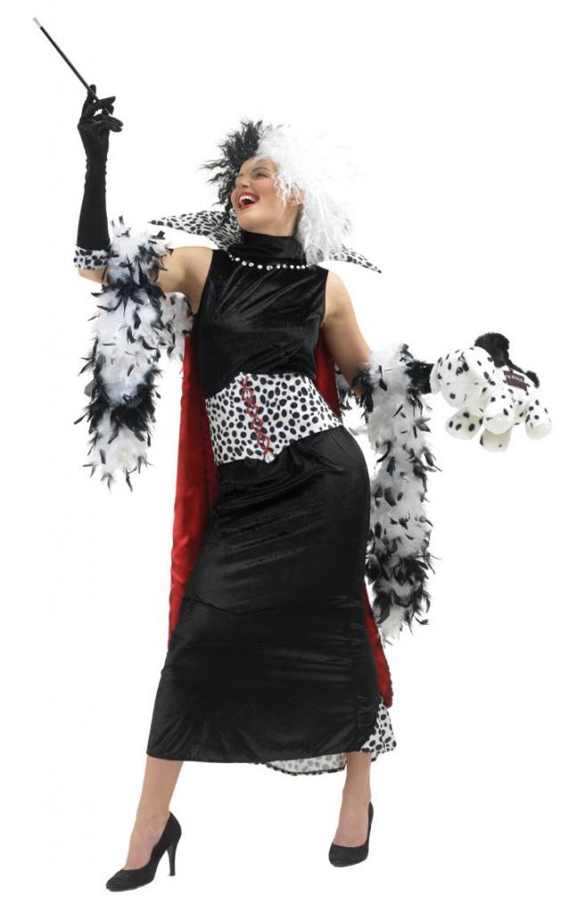 101 Dalmations Cruella De Vil Fancy Dress Costume
