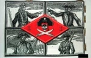 Skulls Pirate Flag 5ft x 3ft PF93B available here at Karnival Costumes online party shop