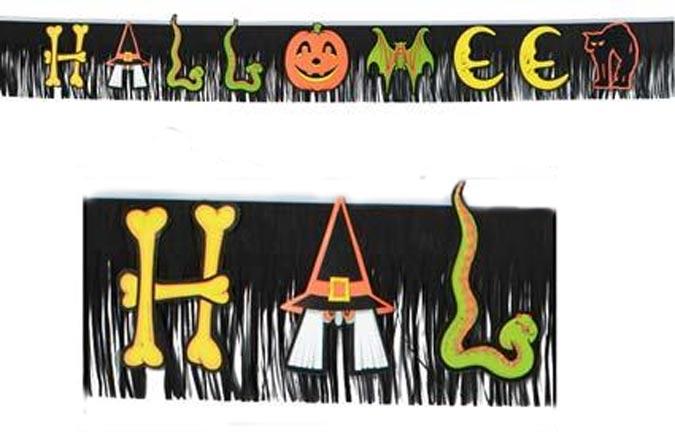 Fringed Halloween Banner - 7' long