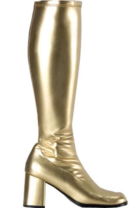 Gold Go Go Boots for ladies available here at Karnival Costumes online party shop