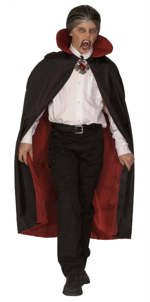 Deluxe Vampire Cape Boy's Halloween Fancy Dress Costume