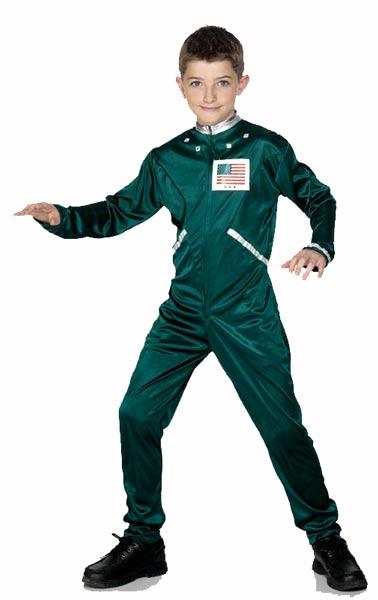 Astronaut Green Space Suit Boy's Fancy Dress Costume by Smiffy 30037 available here at Karnival Costumes online party shop
