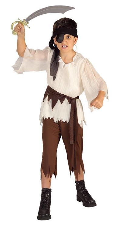 Caribbean Boy Pirate Fancy Dress Costume