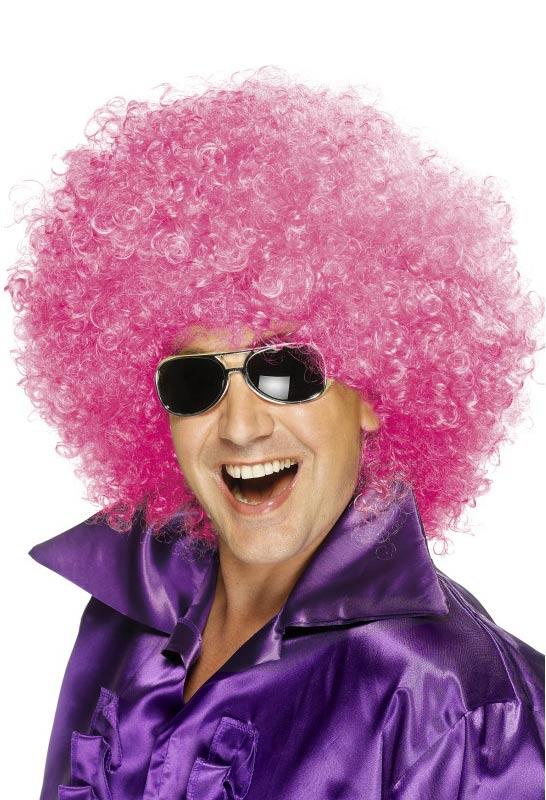 Mega Afro Pink Wig by Smiffy 20402 available here at Karnival Costumes online party shop