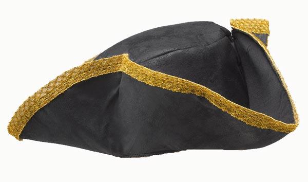 Distressed Suede Caribbean Tricorn Pirate Hat for Adults by Bristol Novelties BH417 available here at Karnival Costumes online party shop
