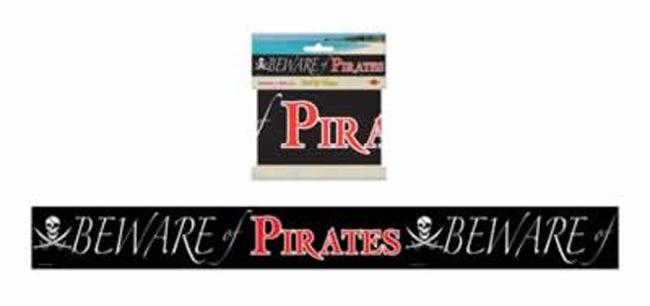 Beware of Pirates Party Tape - 20ft