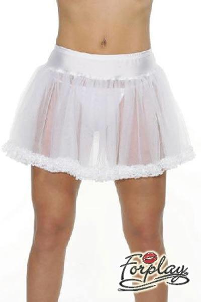 Net Petticoat with Satin Waistband and Lace Trim