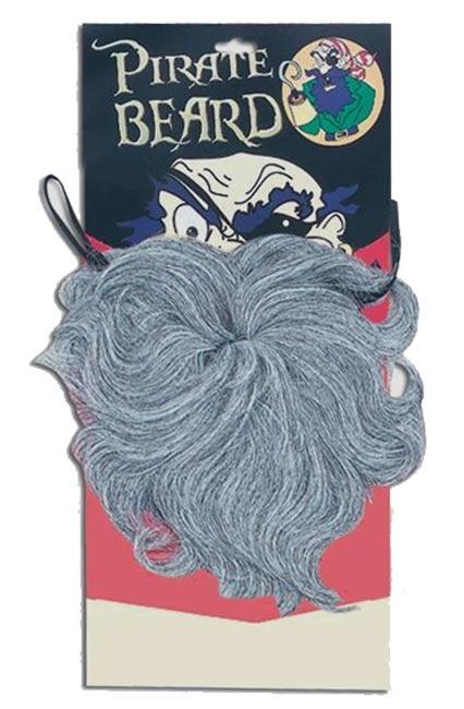 Pirate's Beard and Moustache - Wavy Grey