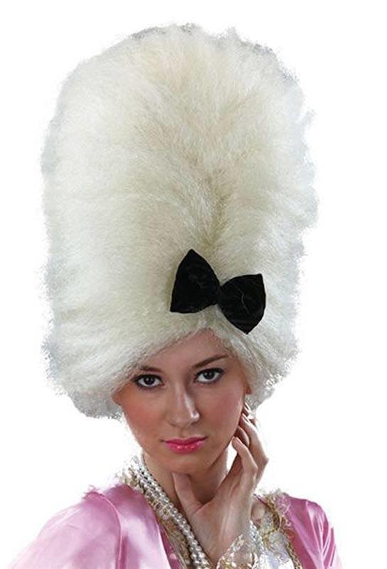 Pompadour Wig in White - Period Costume Wigs