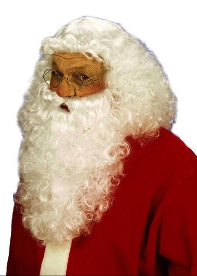 Santa Claus High Quality Wig with Maxi-Beard and Moustache by Widmann S0867 available from Karnival Costumes