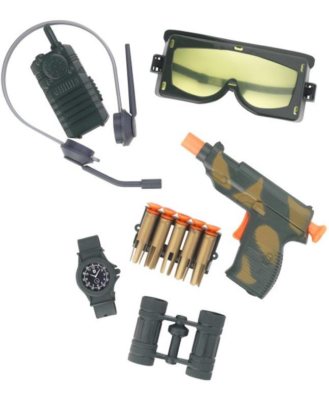 Military Set including Pistol - Soldiers Costume Weapons