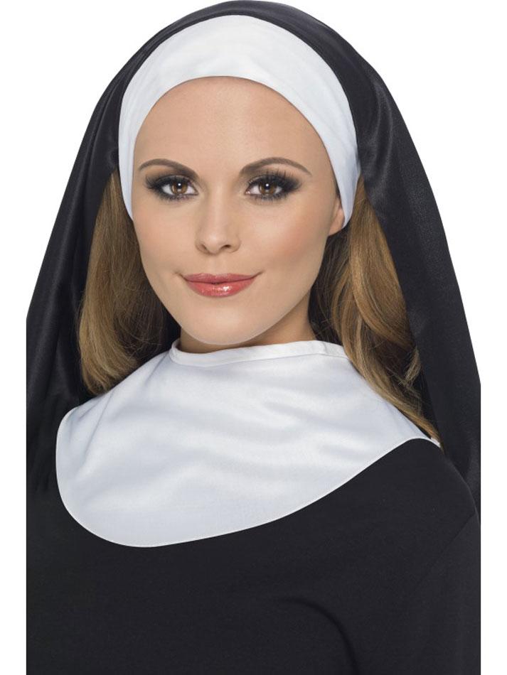Instant Nun Kit with Headpiece with Collar 22153 available from a xcollection of religious themed costume accessories available here at Karnival Costumes online party shop