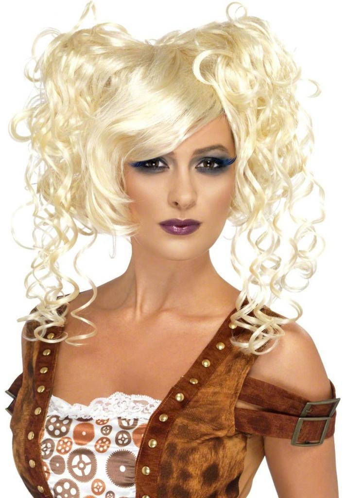 Steam Punk Wig with Pigtails - Adult Steampunk Costume Wigs