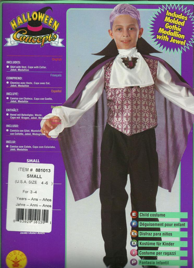 Gothic Vampire Fancy dress Costume for boys from a collection at Karnival Costumes your Halloween Specialists
