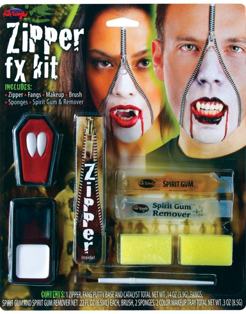 Zipper Face Kit for Vampires - Halloween Makeup Effects from a collection of horror make-up at Karnival Costumes your Halloween specialists