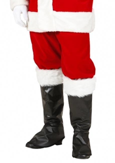 Santa Boot Covers with White Fur Fabric Trim by Widmann 1567B ...