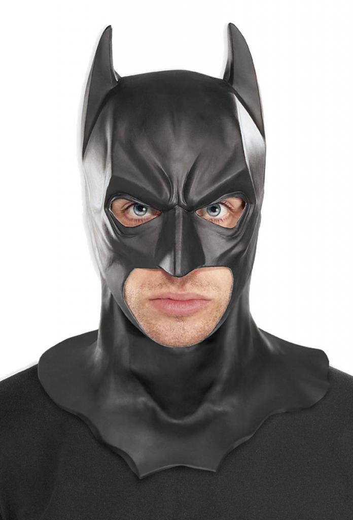 Deluxe full overhead Batman Mask with cowl by Rubies 4893 and available in the UK from Karnival Costumes online party shop