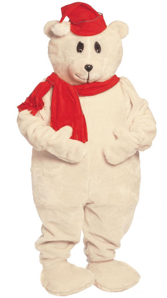 Professional White Bear Mascot Adult Fancy Dress Costume from Karnival Costumes