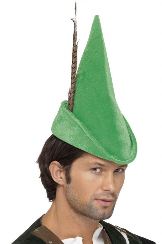 Deluxe Robin Hood Hat with Feather by Smiffys 20037 available from Karnival Costumes