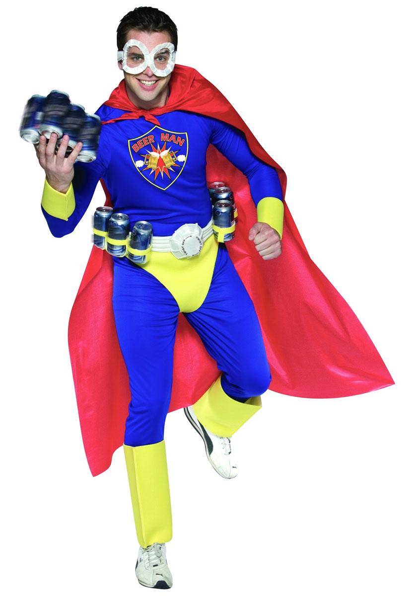 Beer Man Superhero Fancy Dress Costume by Rasta Imposta 6030 available here at Karnival Costumes online party shop