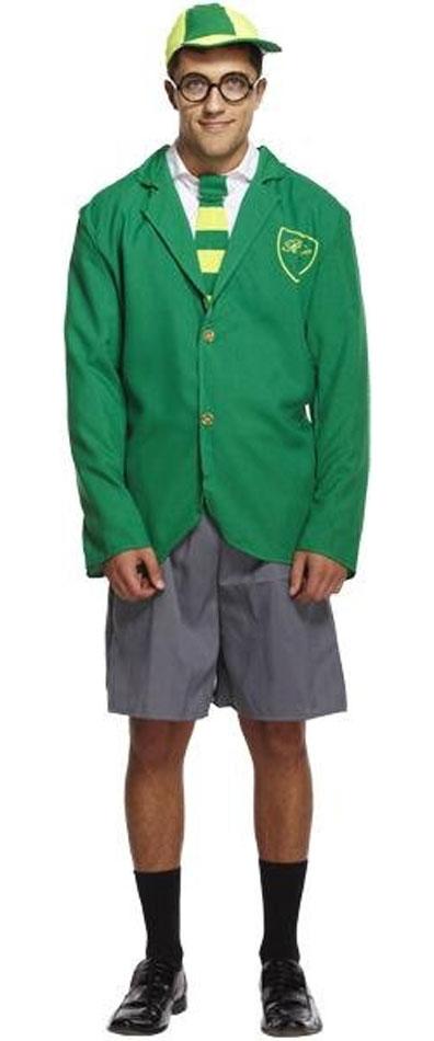 Adult School Boy Fancy Dress Costume in one-size fits most by Henbrandt and available from Karnival Costumes
