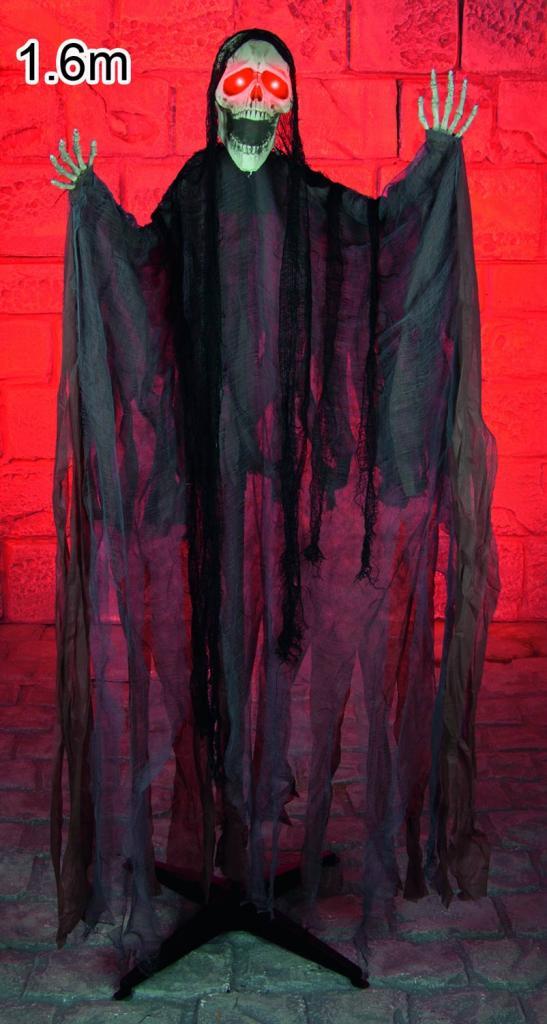 Animated 1.6m Standing Reaper with Sound by Premier Decorations HB142125 and available from Karnival Costumes